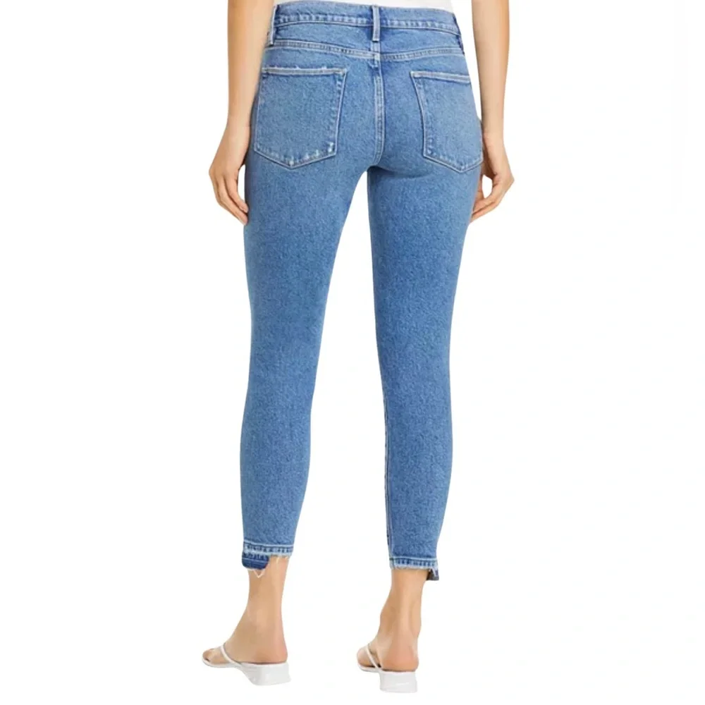 FRAME Le High Skinny Crop Jeans, Clarin, Rips Size 27 - Picture 2 of 16